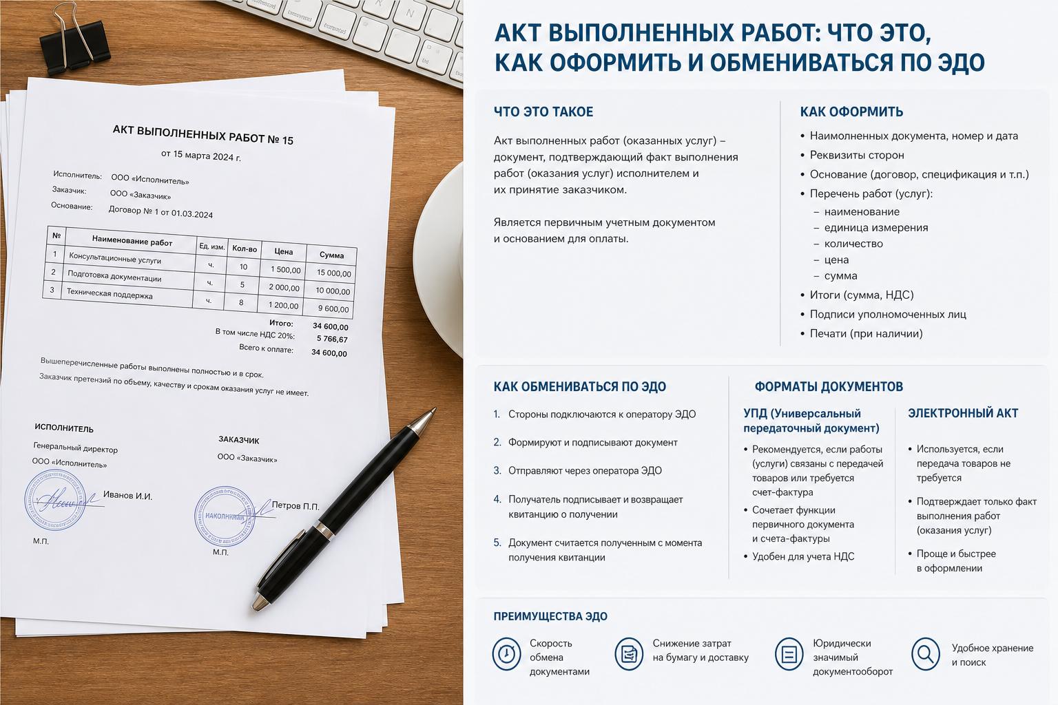 Форматы документов: УПД и электронный акт